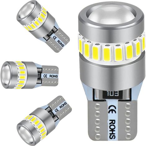 W5W LED T10 Bulb, Cool White 6000K, CANBUS x4 (1/5)