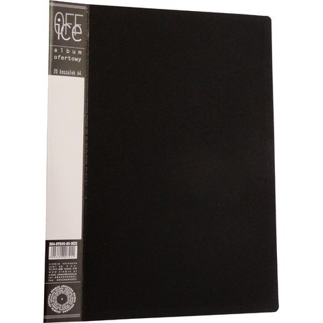 Album espositivo A4 in PP, 20 bustine assortite di vari colori.