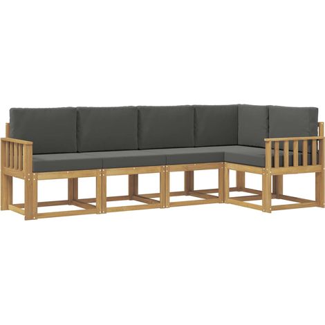 Outdoor Sofa Set with Cushion 5 pcs White and Anthracite vidaXL (1/5)