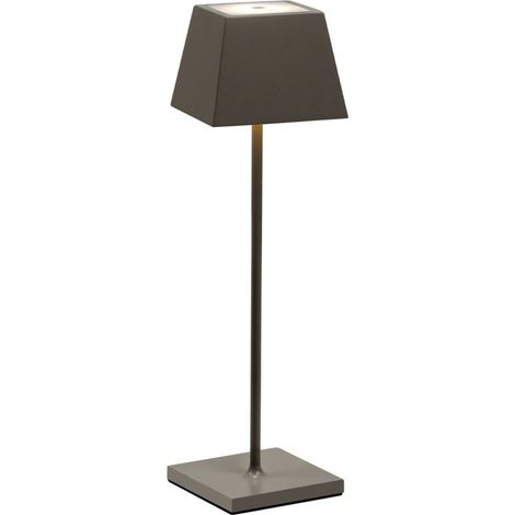 Lampada a led da tavolo Siesta tortora portatile e ricaricabile IP54