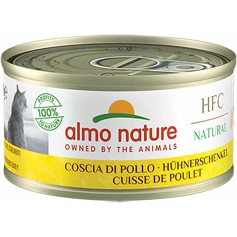 Almo Nature Gatto HFC Natural Lattina 70gr Coscia di Pollo