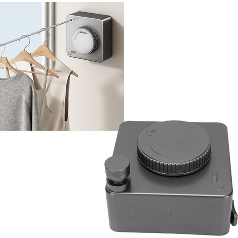 [Sèche-linge mural] Séchoir mural rétractable 304 Inox/Aluminium anti-affaissement design pro 8 tubes collé/vis capacité 60kg install facile coffret complet (1/5)