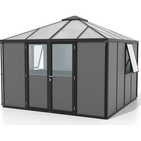 Vitavia Gerätehaus "Universum", schwarz / anthrazit, 10,2 m² (1/4)