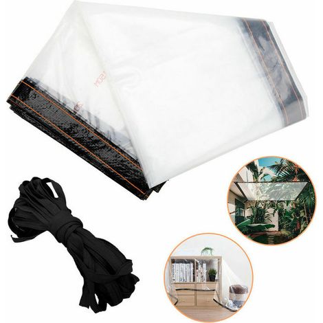 Filiyano-Bâche transparente pour serre, film de protection extérieur épais et transparent pour jardin 2x1m (1/5)