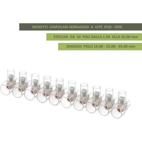 10pz Forbox stecca morsetto elettrico cappuccio connettore isolante 1.5 mm (1/4)