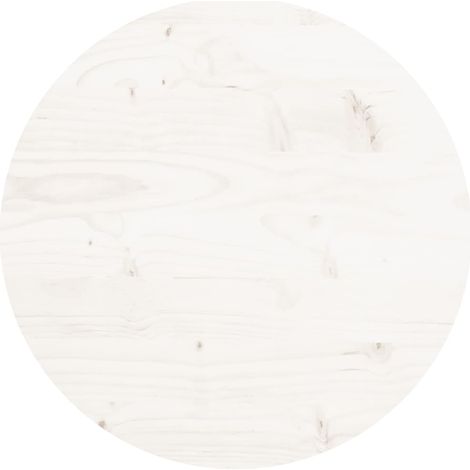 Dessus de table rond blanc Ø40x3 bois de pin massif (1/5)