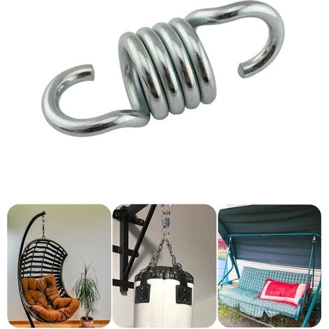 Spring Hammock Galvanised Hardened Steel Heavy Duty Springs for Swing Sandbags 500kg Load Capacity (1/5)