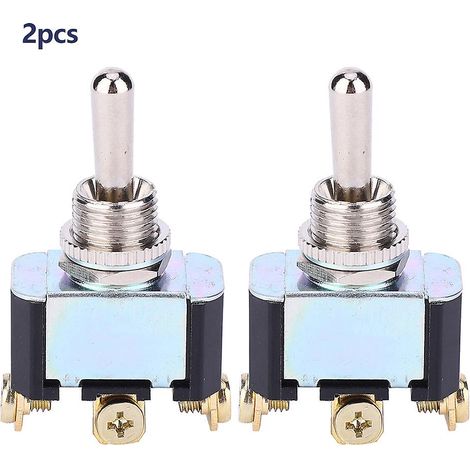 Lot de 2 interrupteurs à bascule étanches ON-OFF-ON pour machines alimentaires, 15 A 250 V CA / 20 A 125 V CA (1/5)