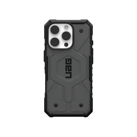 Funda protectora UAG Pathfinder MagSafe para iPhone 16 Pro compatible con MagSafe (plateada) (1/3)