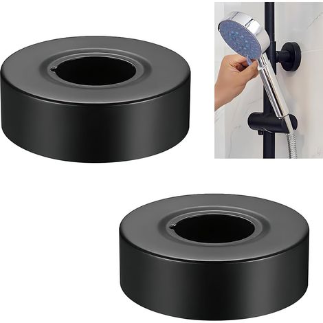 Lot de 2 rosettes de tuyau en métal noir mat pour robinet et robinet de douche, rosace murale pour raccord en S, couvercle de tuyau, salle de bain, cuisine (60 x 18 x 21) (1/5)