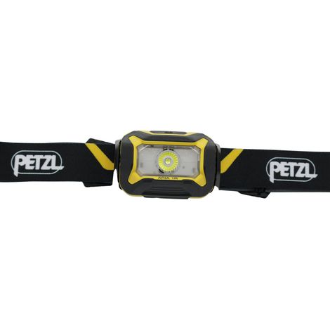 PETZL ARIA 1R - Linterna frontal, color negro y amarillo (450 lm) [New Gen]
