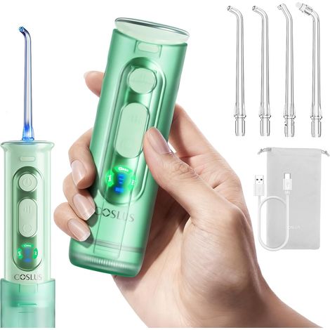 T50 Hydropulseur électrique sans fil, hydropulseur rétractable, rangement de buse intégré pour les déplacements, pour les amateurs de santé orale, nettoyage quotidien en profondeur (1/5)