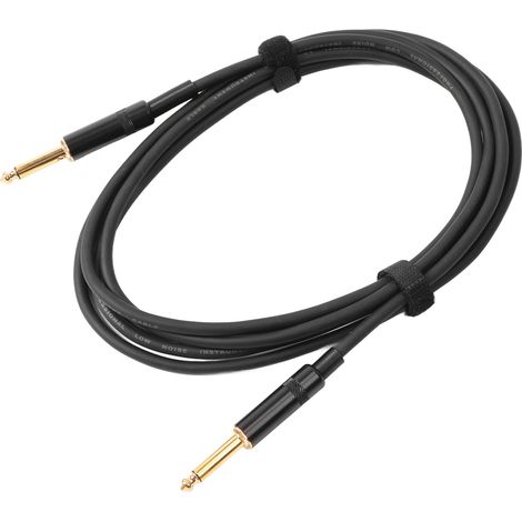 Câble de sourdine pour guitare électrique, câble de sourdine à réduction de bruit, câble de connexion pour amplificateur de subwoofer, 3 mètres, double fiche droite. (1/5)