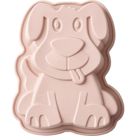 Moule à gâteau silicone forme chien chiot antiadhésif cuisine pain (1/5)