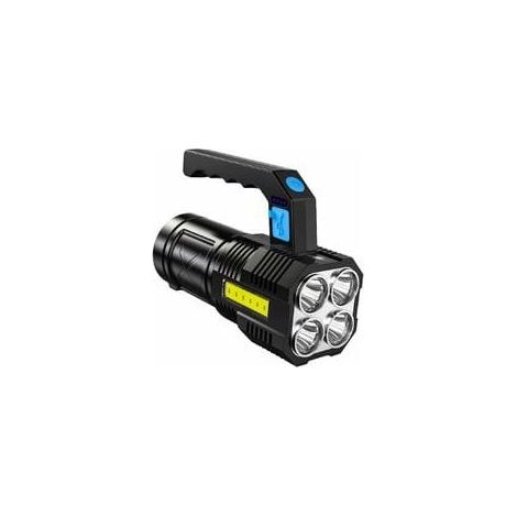 Torche Rechargeable - LED - Étanche IPX6 - 3 Modes Lumineux - Portée Longue - Pour Camping Randonnée Pêche Chasse Secours - 1 Pièce (1/5)