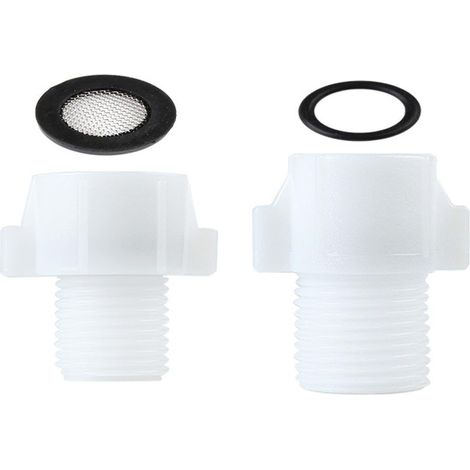 Adaptateur de vanne d'arrivée d'eau pour toilettes modèle B+C avec filtre, adaptateur 6 points vers 4 points (une pièce) (1/5)