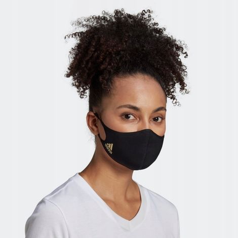 Adidas HB5044 3er-Pack schwarze Masken M/L WŁE (1/4)