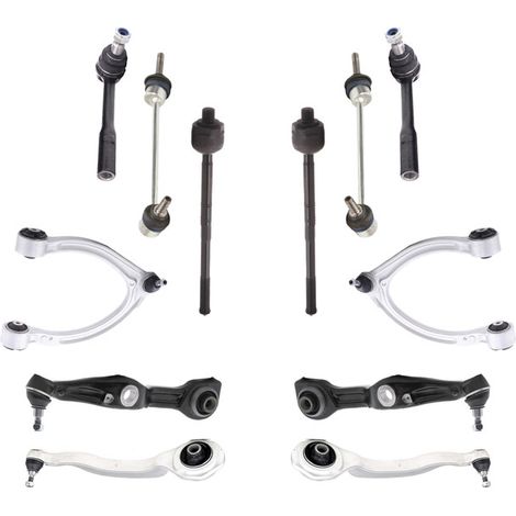 KIT BRACCIO OSCILLANTE 12 PEZZI COMPATIBILE CON MERCEDES-BENZ CLASSE CLASSE S (W221, V22 / Kit Sospensione Completo OE/OEM / Bracci Oscillanti + Testine Sterzo / Sostituzione Diretta OEM