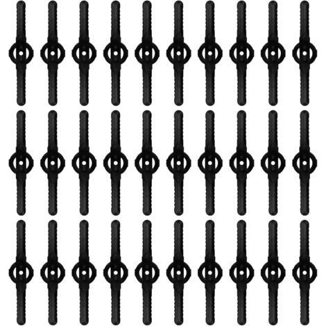 30 Pièces Lames de Rechange en Plastique, Lames pour Coupe Bordure, Lame Tondeuse, Lames de Rechange Compatible pour Coupe Bordure sans Fil