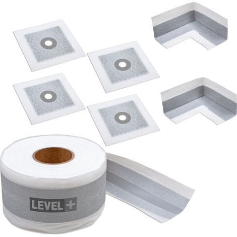 LEVEL+ Bandset Dusche Balkon Dichtband Dichtbahn Duschelement Ecken Profi SET EZ6 (1/5)