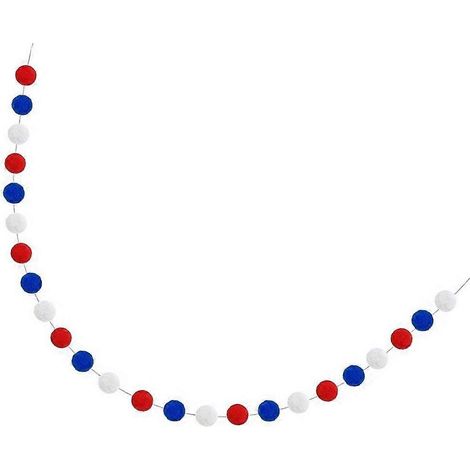 Brochettes de boules de feutre américaines, symbole nationaliste pour les célébrations patriotiques (1/4)