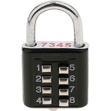 Cadenas de sécurité à combinaison 8 chiffres pour bagages et valises de voyage (1/5)