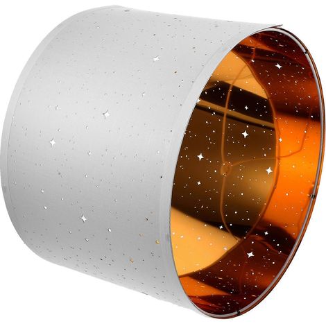 Abat-jour en tissu blanc compatible avec lampe de bureau, abat-jour cylindrique en tissu (1/5)