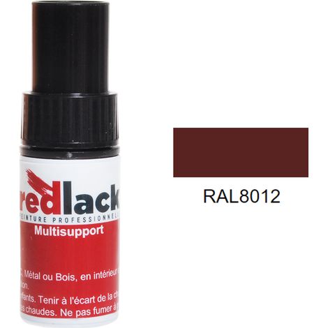 Flacon de retouche 9 ml – RAL 8012 – Brun rouge – Brillant – multisupport – Redlack