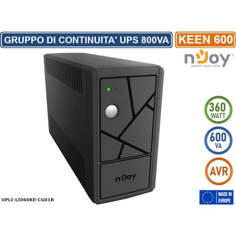 UPS GRUPPO DI CONTINUITA' KEEN600 360 WATT 600VA AVR 2 PRESE SCHUKO (1/3)