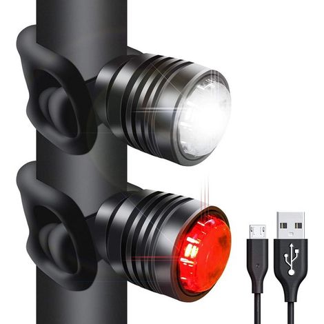 Luci posteriori per bicicletta ricaricabili tramite USB con 3 modalità di illuminazione,Luce LED impermeabile per mountain bike e bici da strada (1/5)