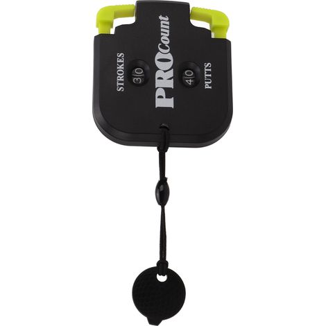 Compteur de score de golf tactile, double mini-compteur de coups portable pour scoreur en extérieur, noir et jaune (1/5)