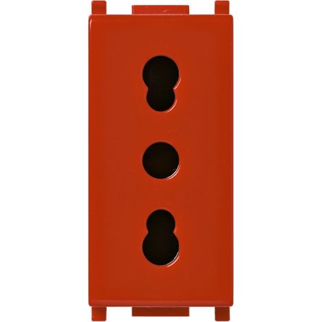 VIMAR - 14203.R Presa 2P+T 16A P17/11 rosso