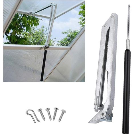 Ouvre-fenetre Automatique - Tole Aluminium Galvanisee - Pour Serre Abri Jardin Aeration Toit - Charge Max 7 Kg - Ouverture 45 Cm - 1 Unite (1/5)