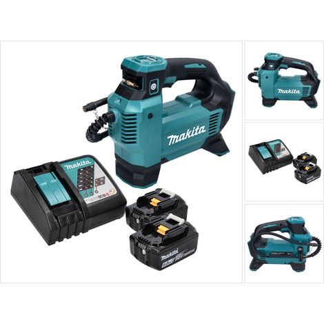 Makita DMP 181 RG Akku Kompressor 18 V 11,1 bar + 2x Akku 6,0 Ah + Ladegerät