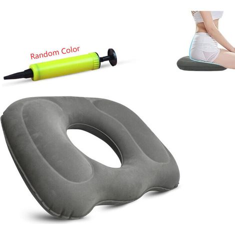 Cuscino ortopedico gonfiabile ad anello per emorroidi e piaghe da decubito – con pompa integrata, comfort ergonomico, per ufficio/soggiorno