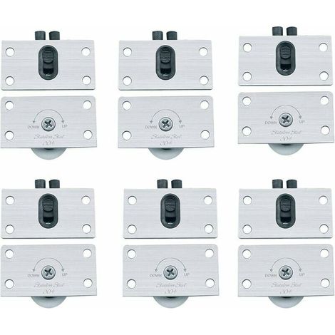 Rouleau de porte coulissante, 6Pairs Mobilier rouleaux roulettes coulissantes roues meubles armoires à rouleaux rouleaux coulissants rouleaux coulissants roues roues de penderie acier inoxydable anti- (1/5)