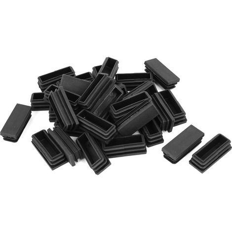 Tischbeine Kunststoffblende Endkappe Rechteck Rohreinsatz 20mmx50mm 30st (1/2)