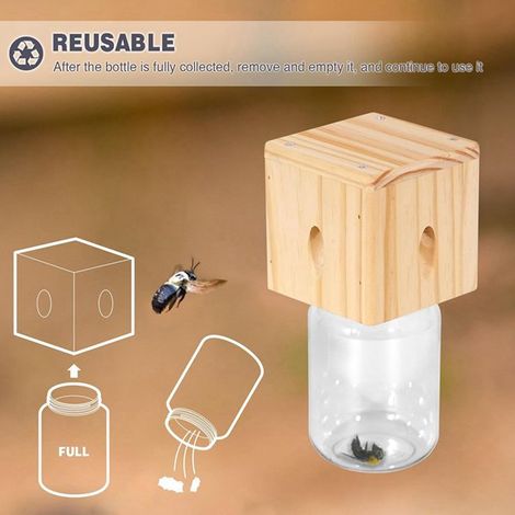 Disponible en 2 couleurs : voir photo. Matériaux : bois et plastique. Piège à bois cubique suspendu.