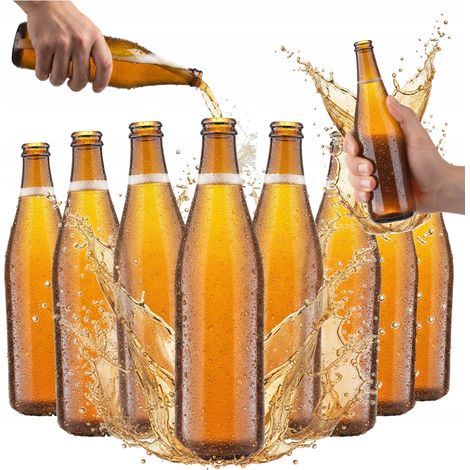 10 Glasflaschen à 500 ml für Vichy Light Bier, geeignet für Bier, Apfelwein, Radler und Kombucha (1/5)