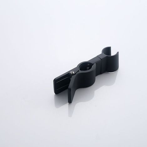 Supporto per soffione doccia ribaltabile in lega di zinco, supporto per doccetta sostituibile da 20-29 mm, supporto per soffione doccia cromato regolabile per vasca e bagno (nero) (1/4)