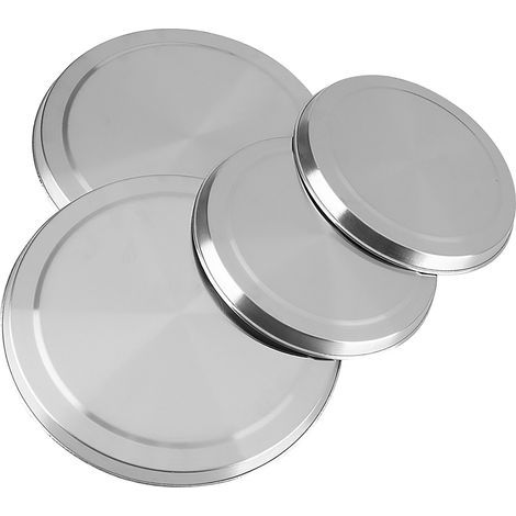 4 Pièces Couvercles de Brûleurs en Acier Inoxydable pour Cuisinière, Protection de Plaque de Cuisson (1/5)