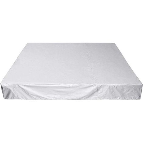 Housse de Protection pour Spa, Bain à Remous, Piscine, Baignoire, Couverture de Spa en Tissu Oxford pour Jardin Extérieur, Anti-poussière,Imperméable à l'eau,Anti-UV,argent 21821830cm (1/5)