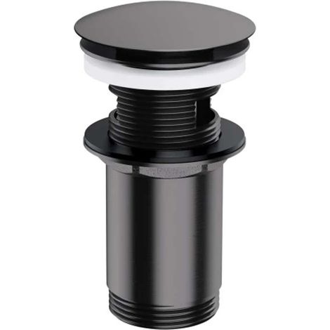 OMNIRES - Piletta di scarico Click-Clack per lavabo, antracite spazzolato A706AT