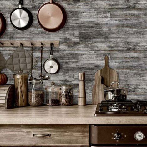 Carreaux Adhésifs - Motif Grain De Bois - Pour Salle De Bain Cuisine - 4 X 8 Pouces - 16 Pièces (1/4)
