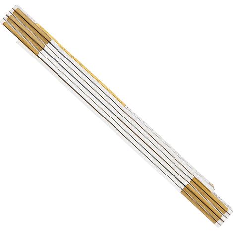 Klappbarer Holzlineal, weiß und gelb, 2 Meter, NEO 74-020 (1/2)
