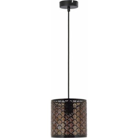 Suspension noire déco métal Ø20 Tuluza E27 60W Reality (1/3)