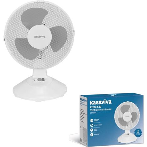 Ventilatore da Tavolo Fresco Bianco 3 Pale 25 Watt