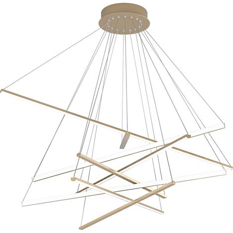 Sospensione Moderna Dna Alluminio Oro Led 50W (1/5)