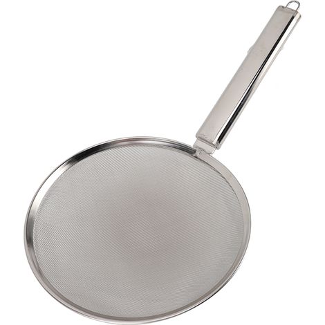 Schiumarola resistente al calore, manico antiscivolo altamente efficace, colino per alimenti in acciaio inox a maglia fine per frittura, 26 cm/10,2 pollici. (1/5)