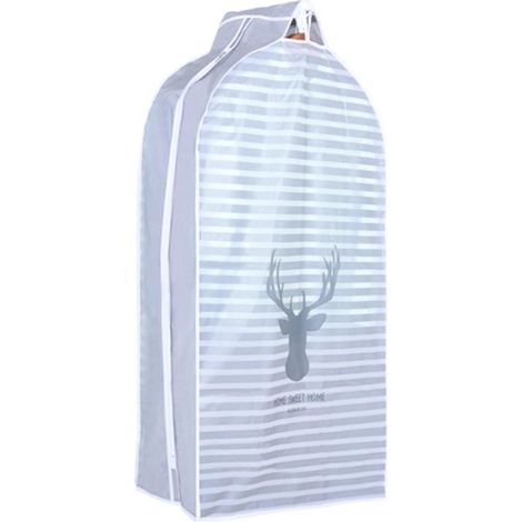 Housse De Rangement Vêtement - Matériau PEVA Lavable Et Réutilisable - Protection Anti-Poussière Pour Pantalon - Fermeture Éclair Pratique - Taille Grande Motif Cerf (1/2)